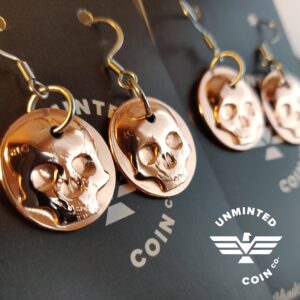 UnMinted US Penny Skull Impression Earrings