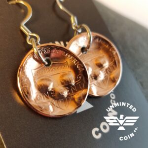 UnMinted US Penny Skull Impression Earrings