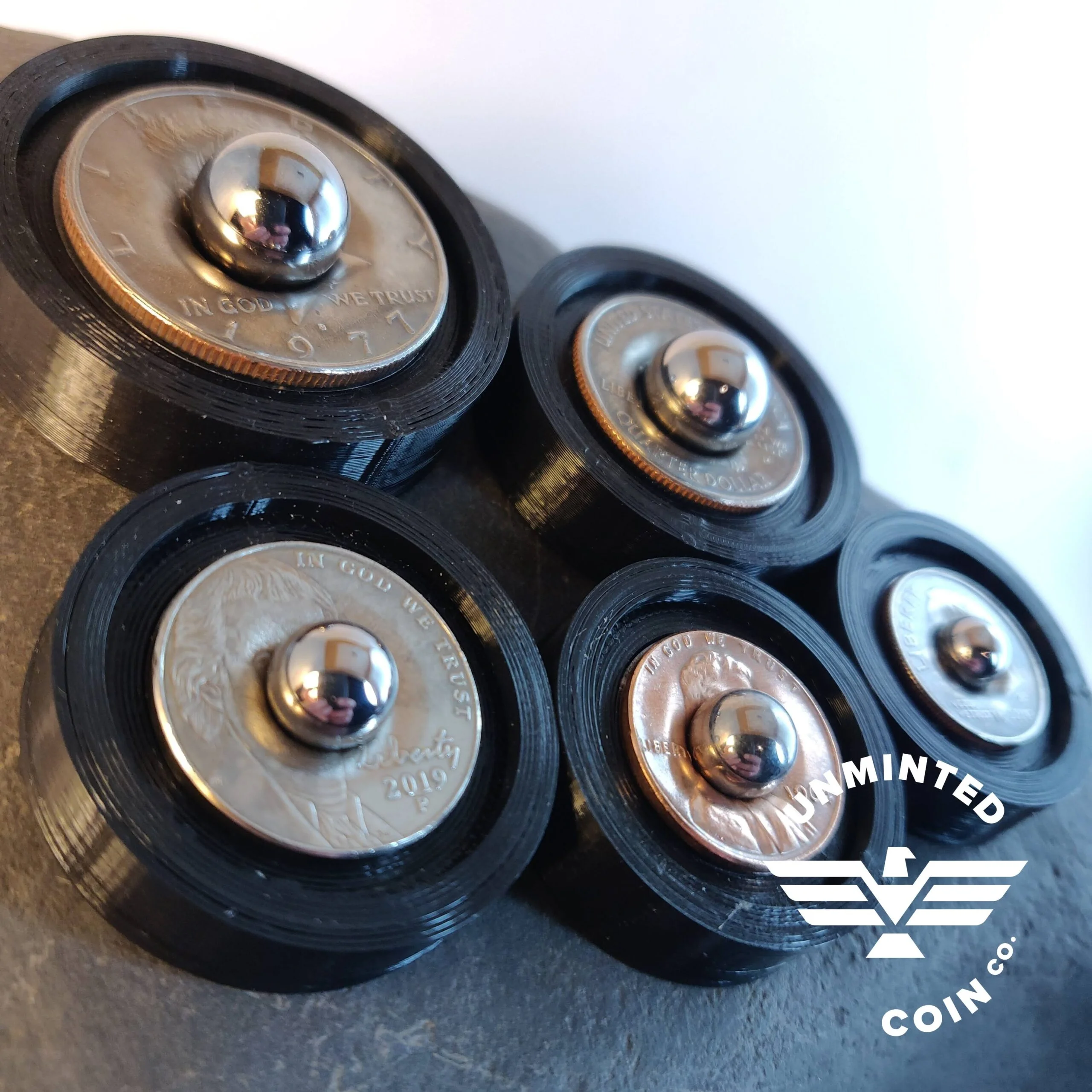 UnMinted Cowboy Hat Doming Puck Set (Shown with Ball Bearings)