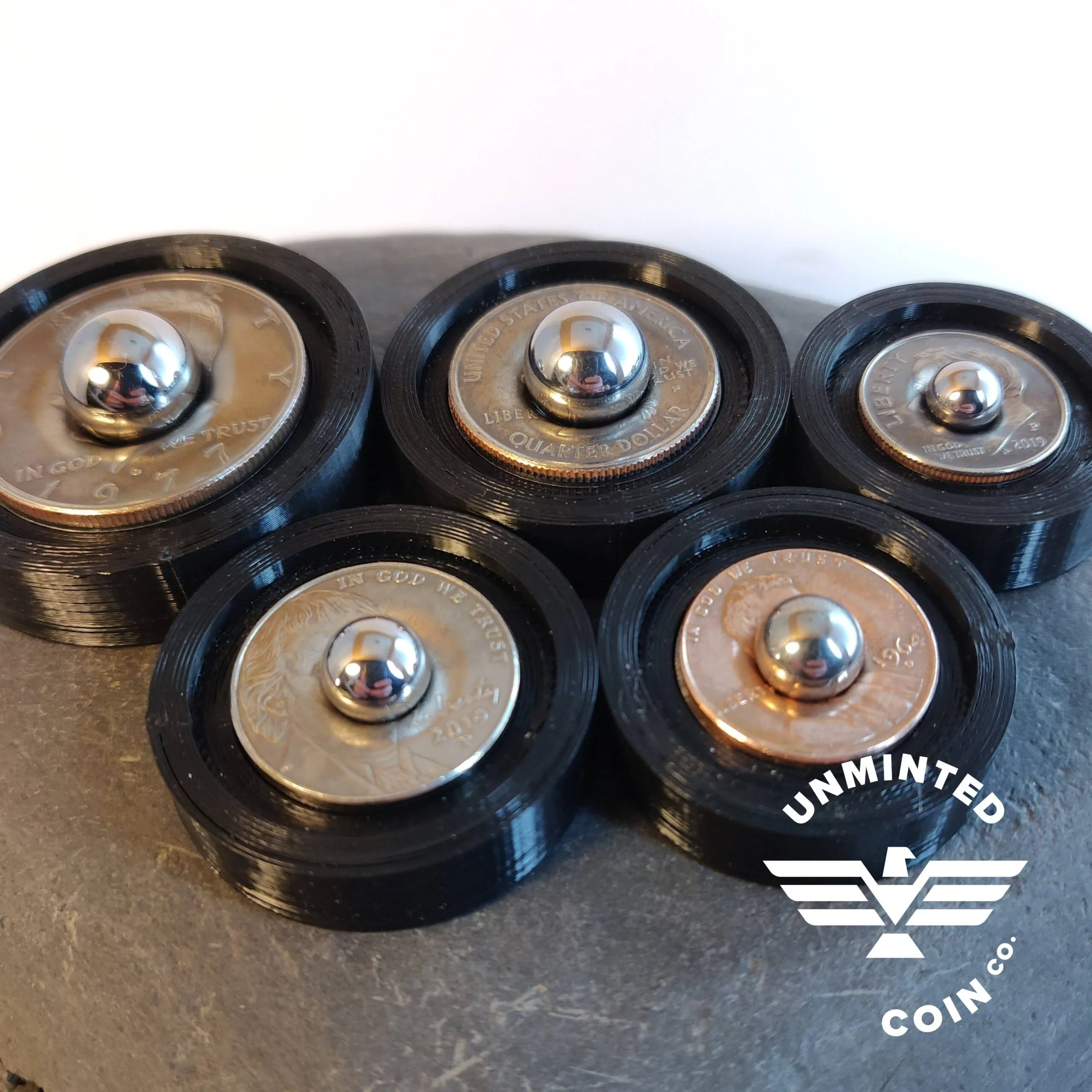UnMinted Cowboy Hat Doming Puck Set (Shown with Ball Bearings)