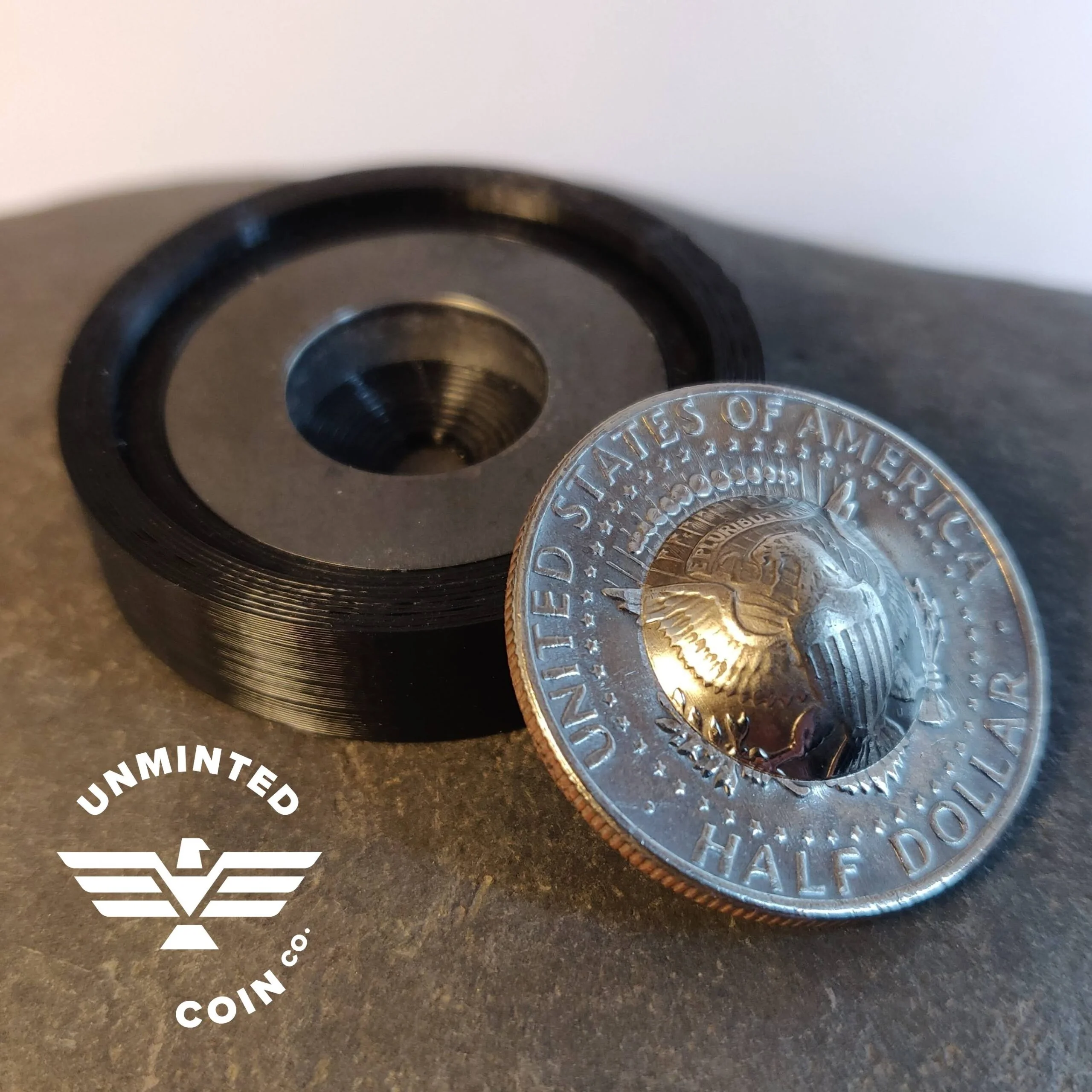 UnMinted Half Dollar Cowboy Hat Doming Puck