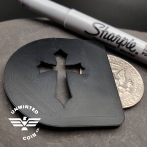 UnMinted Half Dollar "Gothic Cross" Coin Cutting Tracing Jig