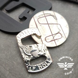 UnMinted Coin Cutting Tracing Jig - Half Dollar - Bracelet Clasp